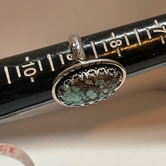 Vintage Sterling Silver Blue Moon Turquoise Ring size 9 - Picture 2 of 9